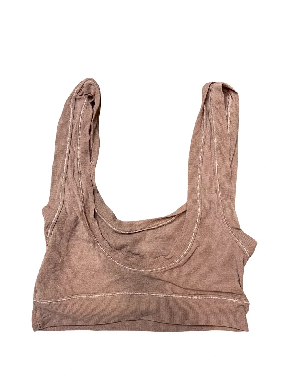Skims Tan/Brown Jelly Sheer Scoop Neck Bralette Medium